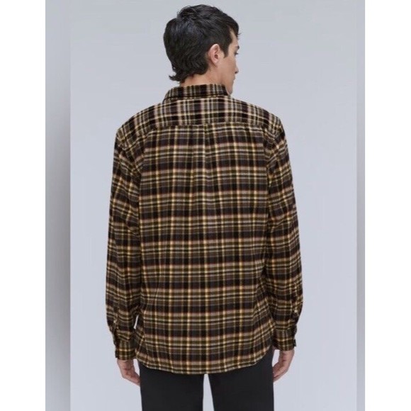 NWT Everlane Mens Brown Plaid Button Up Shirt Size Medium - Picture 2 of 12